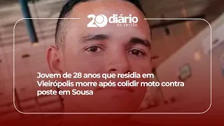 28-year-old Vieirópolis resident dies after motorcycle crashes into utility pole in Sousa