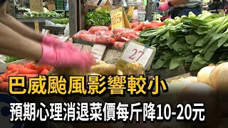 巴威颱風災損影響小 「預期心理消退」菜價每斤降10至20元－民視新聞