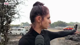 FIRE: 18 TRAILERS AND A HUNDRED CARS BURNED