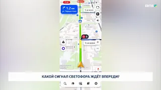 What traffic light signal is waiting ahead?