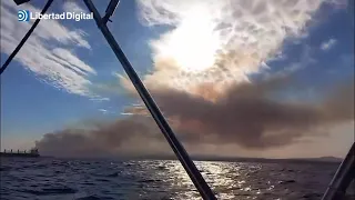 INCENDIO ALMERÍA | Así se ve el incendio desde el Puerto de Garrucha