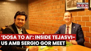 US Envoy To India Sergio Gor Visits Bengaluru, Welcomed & Accompanied By Bengaluru MP Tejasvi Surya
