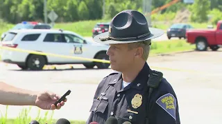 Press conference: Indiana State Police trooper shot in Michigan City