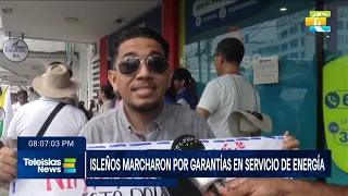 #TeleislasNews I Isleños marcharon por garantias en servicio de enegía.