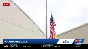 Rex organization raises American flag ahead of parade in New Orleans
