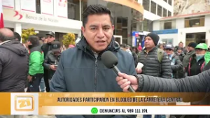 Autoridades llegan a punto de bloqueo en la Carretera Central