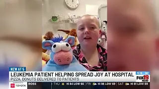 Leukemia patient helping spread joy at hospital