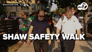 DC Police and Shaw residents take part in safety walk after recent murders, violence