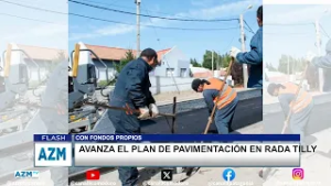 Avanza el plan de pavimentación en Rada Tilly