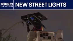 LA City installs new solar street lights in Hollywood
