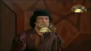 العقيد معمر القذافي : ليس من مصلحة العرب معاداة ايران