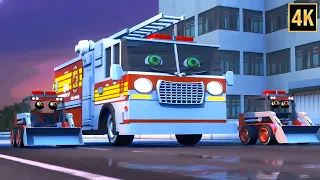 Wheels On The Fire Truck + More Learn Street Vehicles Baby Song & Nursery Rhymes
