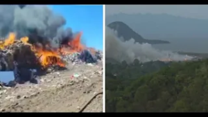 Pobladores de Villa Guadalupe exigen solución a incendio de varios días en La Chureca