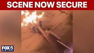 Power outages after transformer explosion