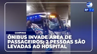 RF News - Bus loses control and crashes into passenger area at Campinas Bus Terminal