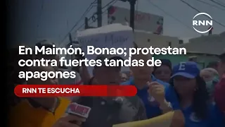 En Maimón, Bonao; protestan contra fuertes tandas de apagones