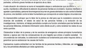 Asociación de Periodistas repudia ataques a la prensa durante cobertura del accidente aéreo