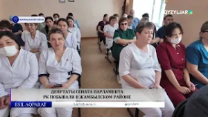 Депутаты Сената Парламента РК побывали в Жамбылском районе