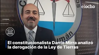 CONSTITUTIONAL LAWYER DANTE MIRRA ANALYZED THE REPEAL OF THE LAND LAW