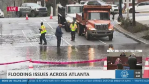 Flooding reported at Pharr Road and Peachtree
