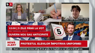 Mihnea HAIDUC, președ  Cons. Naț. al Elevilor, PROTESTUL ELEVILOR împotriva UNIFORMEI