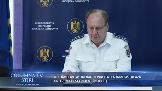 IPJ DÂMBOVIȚA:  INFRACȚIONALITATEA ÎNREGISTREAZĂ UN TREND DESCENDENT ÎN JUDEȚ