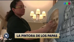"The Pope's Painter": Mercedes, the specialist who will gift her artwork to Leo XIV