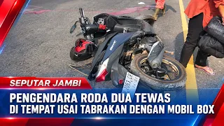 MOTORCYCLIST DIES AT SCENE AFTER COLLISION WITH BOX TRUCK