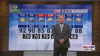 Sunny Thursday; high of 92
