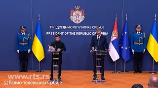 Konferencija za novinare Aleksandra Vučića i Volodimira Zelenskog