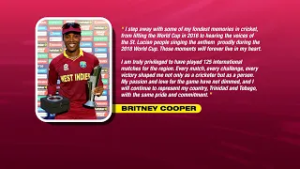 Britney Cooper Retires After 17 Years With West Indies Women