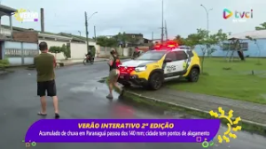 Acumulado de chuva em Paranaguá passou dos 90 mm; cidade tem pontos de alagamento