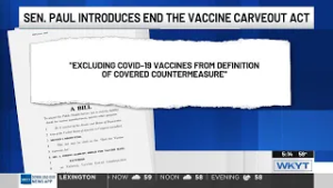 Sen. Rand Paul announces legislation to end liability shield for vaccine manufacturers