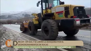RN 237 was closed at KM 1613 due to rockslides on the shoulder