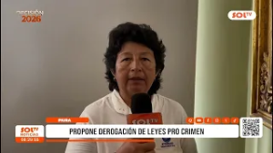 Piura: Maritza Cherres propone derogar leyes pro crimen