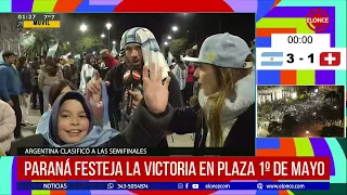 Testimonials from residents of Paraná celebrating the qualification for the semifinals at 1º de M...