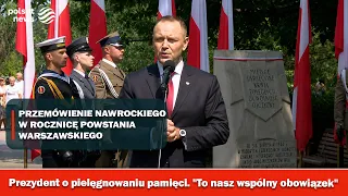 Warsaw Uprising Anniversary. Nawrocki: Poland remembers