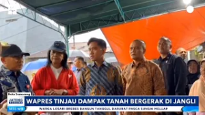 Wapres Tinjau Dampak Tanah Bergerak di Jangli