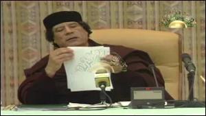 الزعيم معمر القدافي يتحدث عن احتكار التجار للسلع