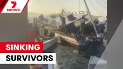 Australians pulled from the water as an Indonesian tourist boat sinks | 7NEWS