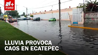 Rain causes flooding in Ecatepec; cars driving in the wrong direction