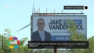 Haldimand County mayoral race heats up over disputed billboard
