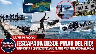 ¡ESCAPADA DESDE PINAR DEL RÍO! VIDEO capta a cubanos saltando al mar para abordar una lancha