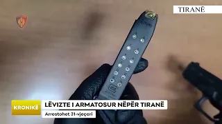LËVIZTE I ARMATOSUR NËPËR TIRANË/ Arrestohet 31-vjeçari