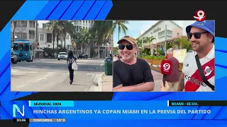 Canal 9 Litoral en Miami palpitando la previa de Argentina vs. Cabo Verde