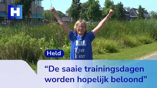 One of the youngest participants in the Nijmegen Four Days Marches: Tim (11)