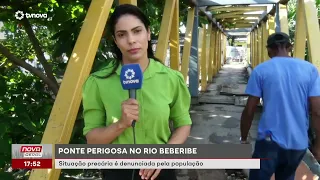 Dangerous bridge over the Beberibe River. Residents report precarious conditions | #NovaGeral