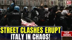 Italy Protest Showdown: Firecrackers Fly As Police Move Against Demonstrators | Breaking News
