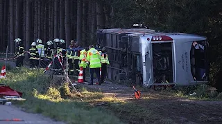 At least two people were killed and 19 are in hospital after a bus crashed near Munich