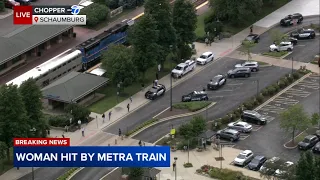 Woman hospitalized after being hit by Metra train at Schaumburg station: spokesperson